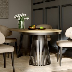 Okrągły rozkładany stół LUMI – nowoczesny stół
