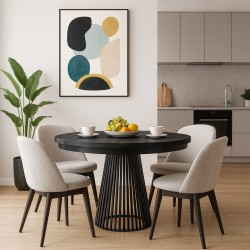 Okrągły rozkładany stół LUMI – nowoczesny stół