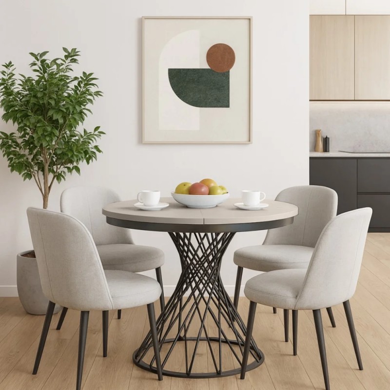 Okrągły stół rozkładany LAURA – elegancki i nowoczesny