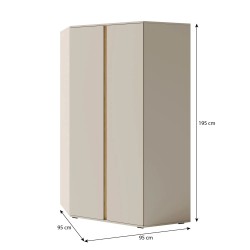 Narożna szafa LICO – nowoczesna szafa