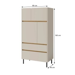 Komoda LICO 2 szuflady 4 drzwi – nowoczesna i funkcjonalna