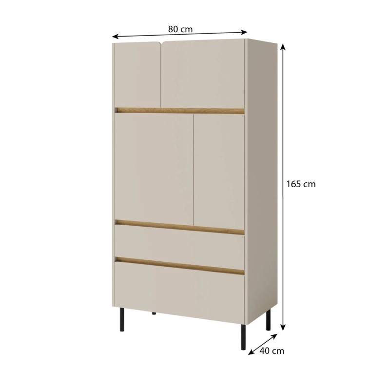 Komoda LICO 2 szuflady 4 drzwi – nowoczesna i funkcjonalna