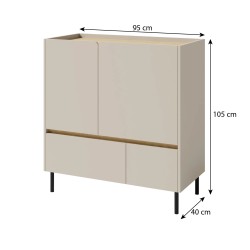 Komoda LICO 2 szuflady 2 drzwi – nowoczesna i funkcjonalna