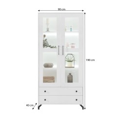 Witryna BERGO z 2 drzwiami i 2 szufladami | BeautySofa24