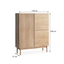 Komoda z 3 drzwiami SAPPORO – nowoczesna komoda  z systemem Push-to-Open