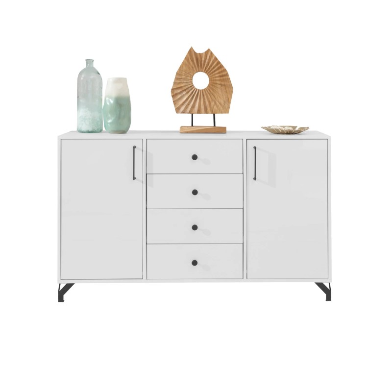 Komoda BERGO 2 drzwi i 4 szuflady – nowoczesny design i pojemność