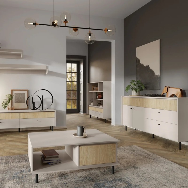 Komoda MONAKO 2 szuflady i 3 drzwi – nowoczesna, pojemna i elegancka