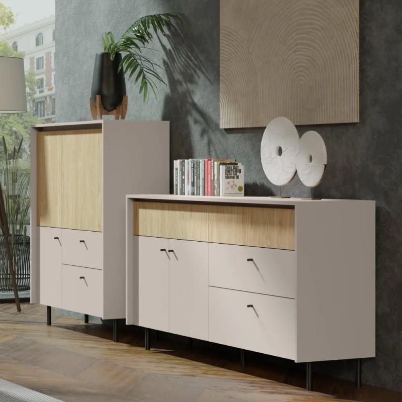 Witryna MONAKO 2 szuflady i 3 drzwi – nowoczesna i elegancka