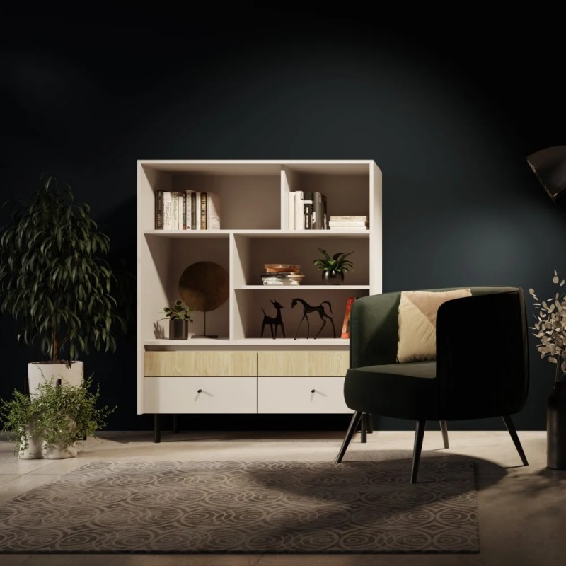 Regał MONAKO z 2 drzwiami – nowoczesny design i elegancki wygląd