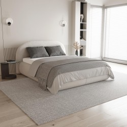 Łóżko MOTTI z pojemnikiem i materacem H2 – nowoczesne łóżko bouclé | BeautySofa24