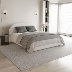 Łóżko MOTTI z pojemnikiem i materacem H2 – nowoczesne łóżko bouclé | BeautySofa24