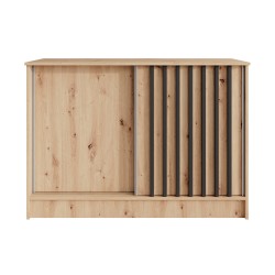 Komoda HORIZON – nowoczesna komoda z lamelami i drzwiami przesuwnymi