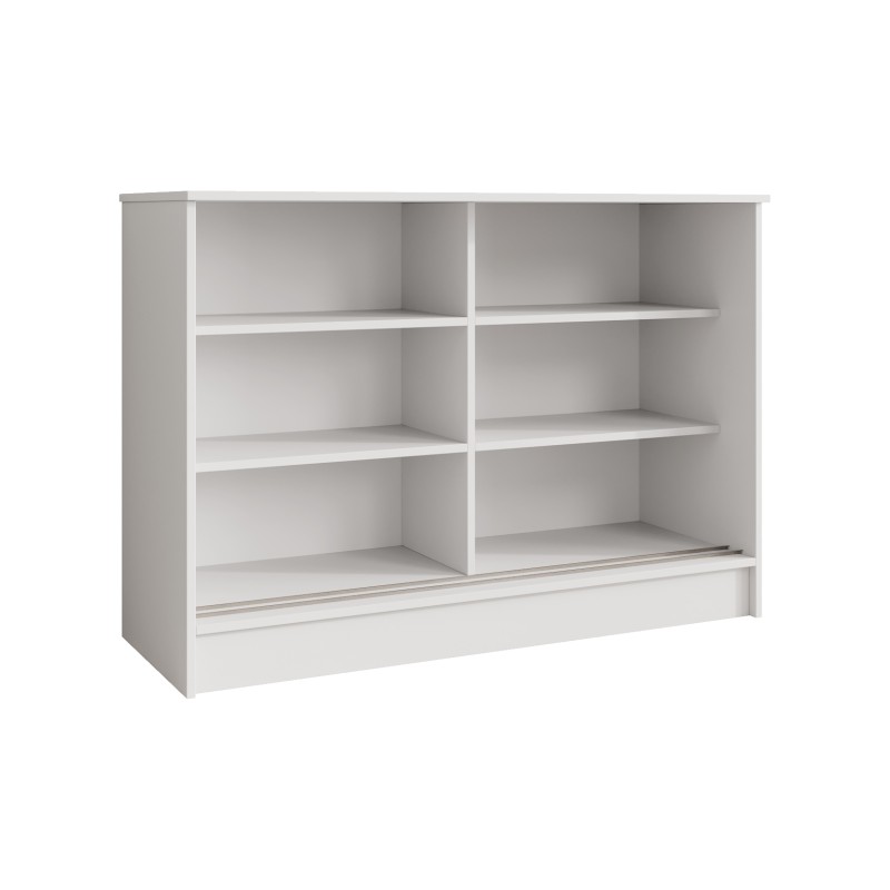 Komoda HORIZON – nowoczesna komoda z lamelami i drzwiami przesuwnymi