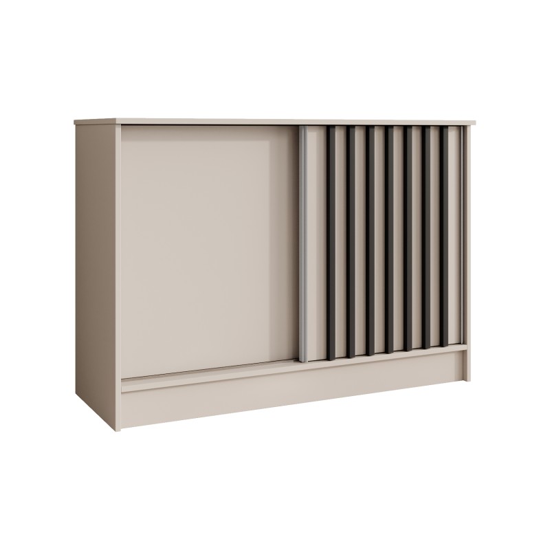 Komoda HORIZON – nowoczesna komoda z lamelami i drzwiami przesuwnymi