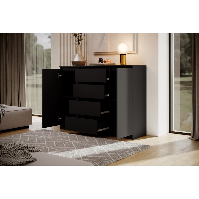 Komoda dwudrzwiowa z czterema szufladami LEMON | Beautysofa24.pl