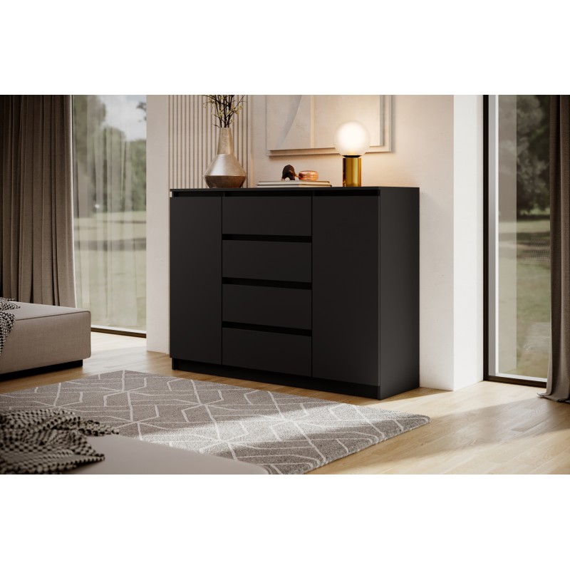 Komoda dwudrzwiowa z czterema szufladami LEMON | Beautysofa24.pl