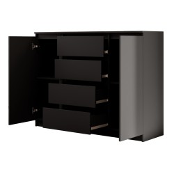 Komoda dwudrzwiowa z czterema szufladami LEMON | Beautysofa24.pl