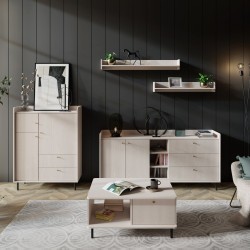 Komoda GLORIA – nowoczesna z 3 szufladami i 1 drzwiami
