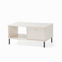 Ława GLORIA – nowoczesna z 1 szufladą, złote uchwyty