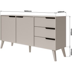 Komoda NOREL – nowoczesna komoda z 3 szufladami i 2 drzwiami