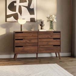 Komoda NOREL – skandynawska komoda z 6 szufladami | Stabilna, elegancka, pojemna