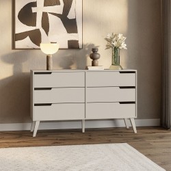 Komoda NOREL – skandynawska komoda z 6 szufladami | Stabilna, elegancka, pojemna