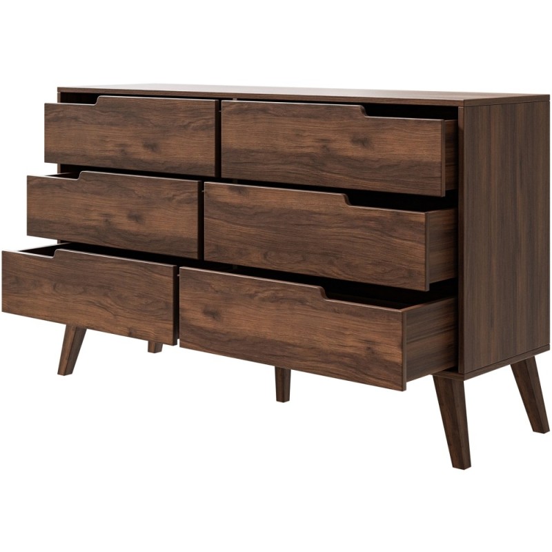 Komoda NOREL – skandynawska komoda z 6 szufladami | Stabilna, elegancka, pojemna