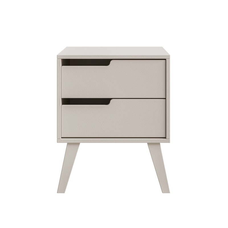 Stolik nocny NOREL z 2 szufladami – skandynawski, elegancki, funkcjonalny