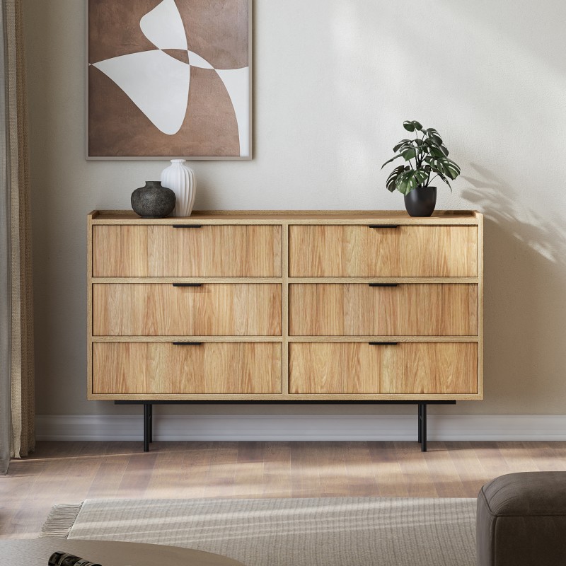 Komoda EVRON 6 szuflad – nowoczesna, elegancka i pojemna