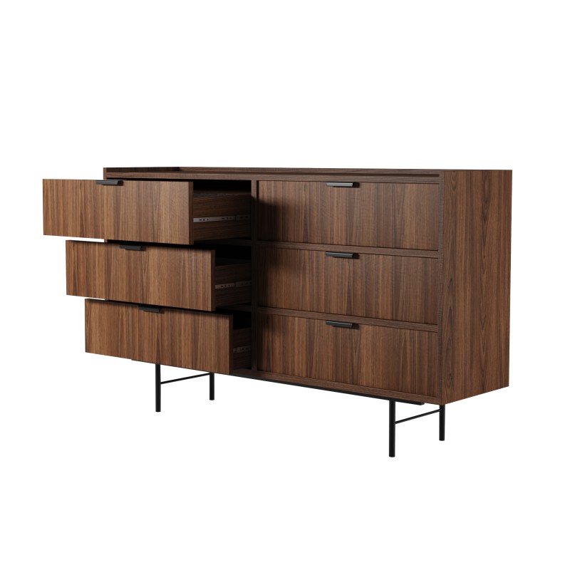 Komoda EVRON 6 szuflad – nowoczesna, elegancka i pojemna