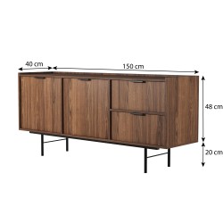 Komoda EVRON 2 szuflady i 2 drzwi – nowoczesna i elegancka