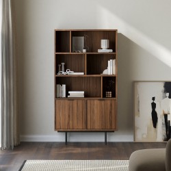 Regał EVRON 4 półki i 2 szafki – nowoczesny i funkcjonalny