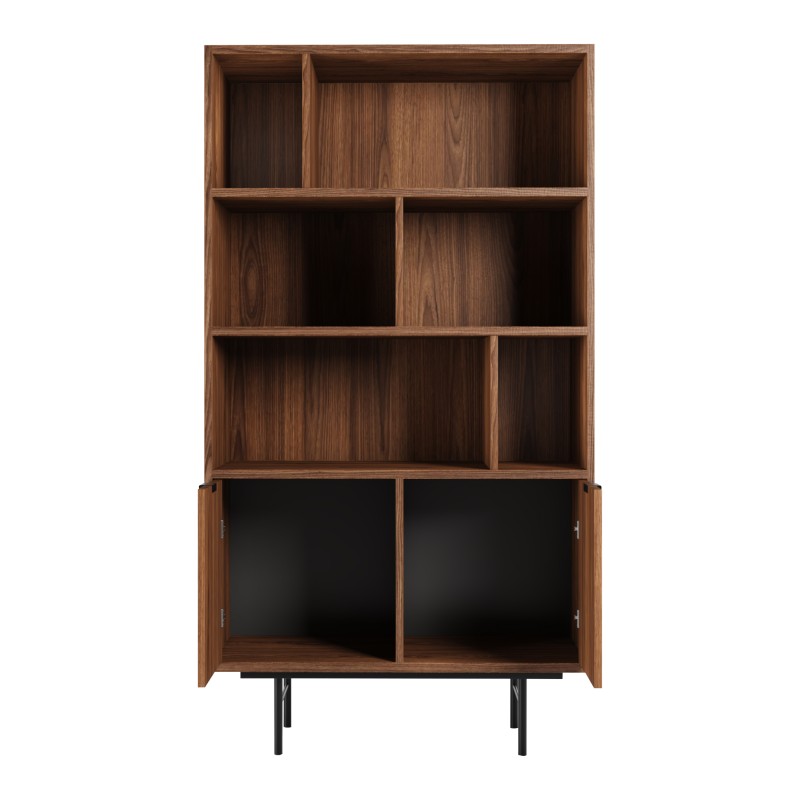 Regał EVRON 4 półki i 2 szafki – nowoczesny i funkcjonalny