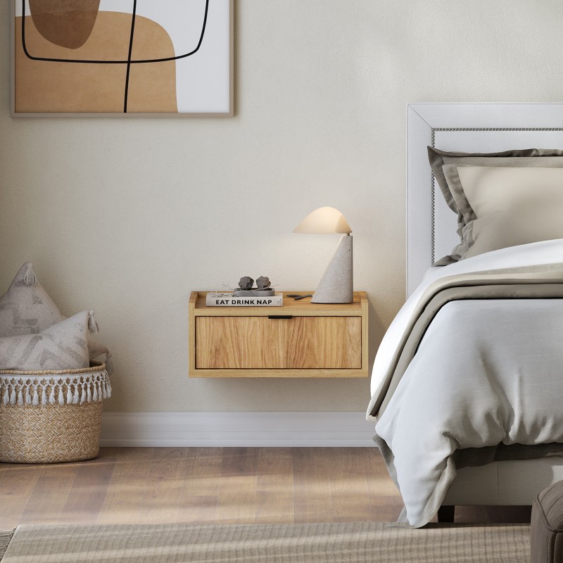 Wiszący stolik nocny EVRON z 1 szufladą – nowoczesny