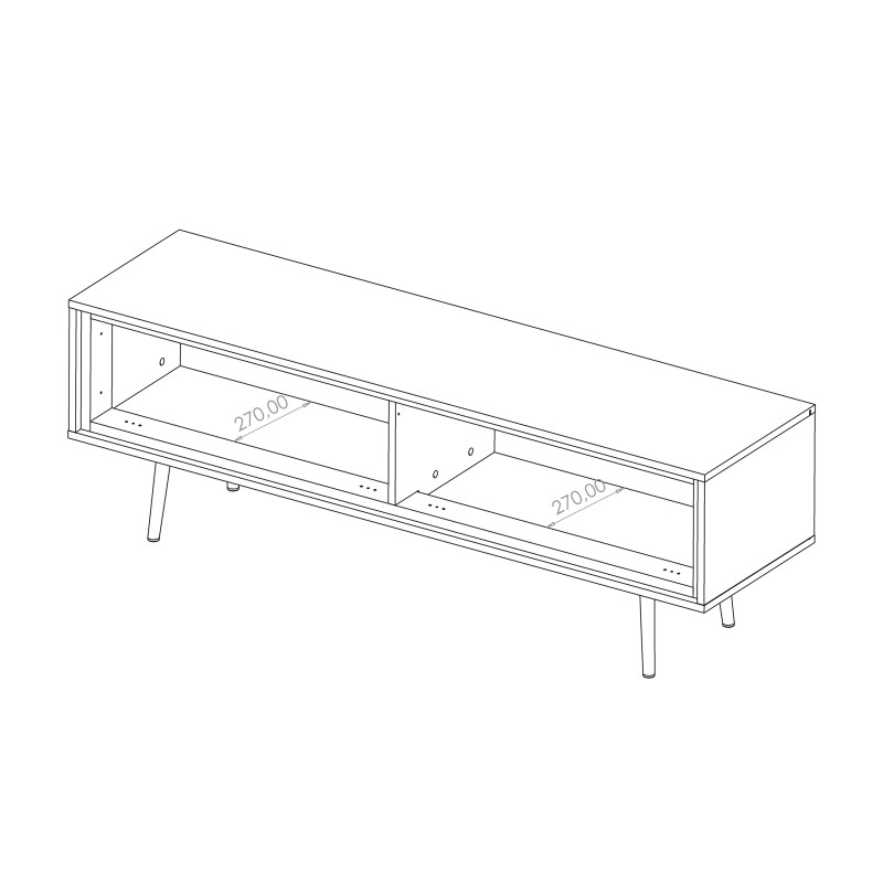 Szafka RTV LORI 150 cm – nowoczesna szafka z 2 drzwiami