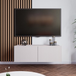 Szafka RTV KAVELL 100 cm – szafka z ryflowanym frontem