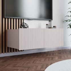 Szafka RTV KAVELL 100 cm – szafka z ryflowanym frontem