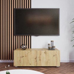 Szafka RTV KAVELL 100 cm – szafka z ryflowanym frontem