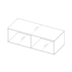 Szafka RTV KAVELL 100 cm – szafka z ryflowanym frontem
