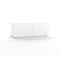 Szafka RTV KAVELL 100 cm – szafka z ryflowanym frontem