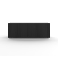 Szafka RTV KAVELL 100 cm – szafka z ryflowanym frontem