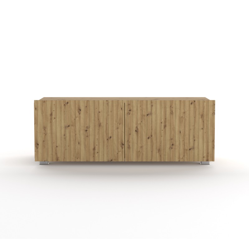 Szafka RTV KAVELL 100 cm – szafka z ryflowanym frontem