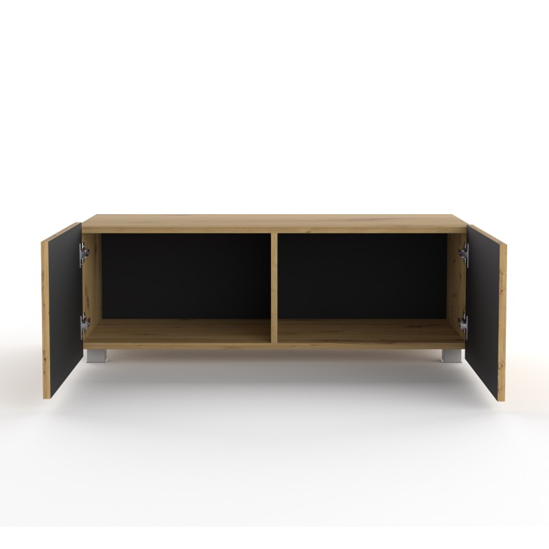 Szafka RTV KAVELL 100 cm – szafka z ryflowanym frontem