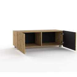 Szafka RTV KAVELL 100 cm – szafka z ryflowanym frontem