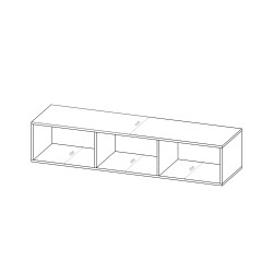 Szafka RTV KAVELL 150 cm – nowoczesna szafka z 3 drzwiami, wisząca/stojąca