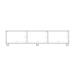 Szafka RTV KAVELL 150 cm – nowoczesna szafka z 3 drzwiami, wisząca/stojąca