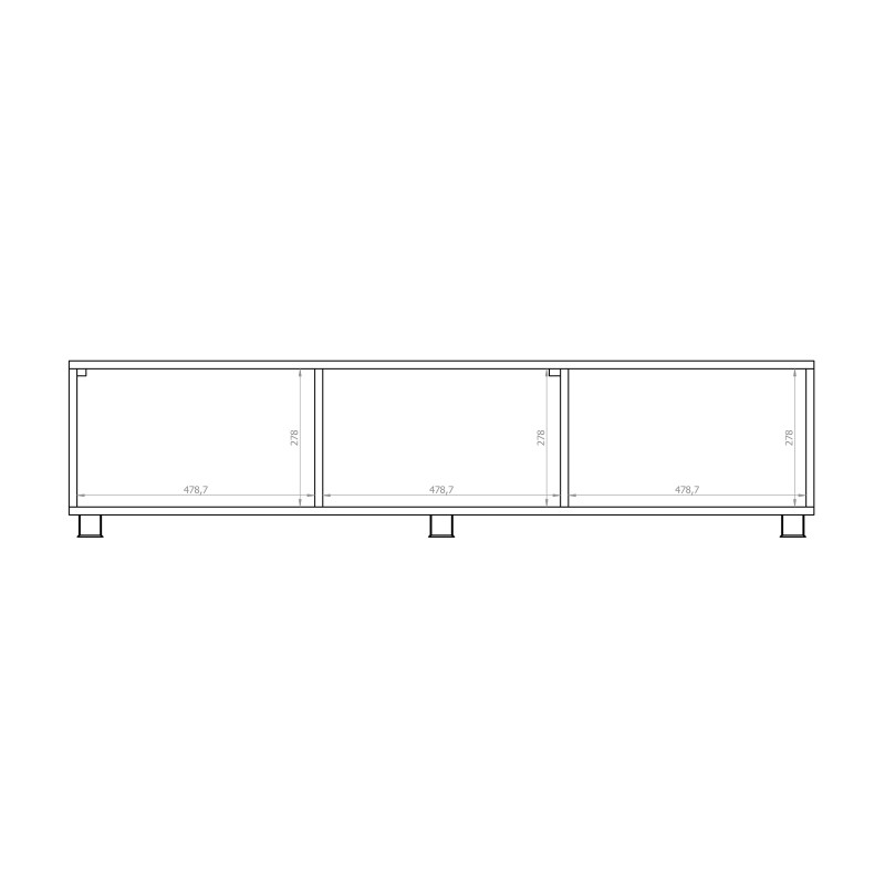 Szafka RTV KAVELL 150 cm – nowoczesna szafka z 3 drzwiami, wisząca/stojąca