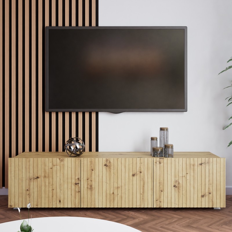 Szafka RTV KAVELL 150 cm – nowoczesna szafka z 3 drzwiami, wisząca/stojąca