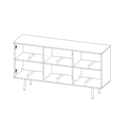Komoda PARINI 150 cm – nowoczesna 3-drzwiowa komoda