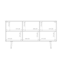 Komoda PARINI 150 cm – nowoczesna 3-drzwiowa komoda